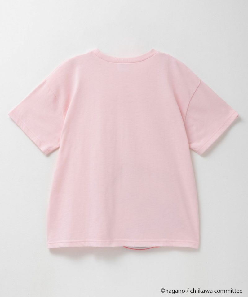 ちいかわ アップリケ半袖Tシャツ ちいかわ キッズ メール便 対応商品商品画像-2