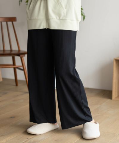 NAVY  ハピ楽 セルフカットランダムテレコパンツ レディース