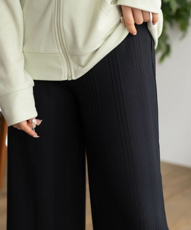 NAVY  ハピ楽 セルフカットランダムテレコパンツ レディース商品画像-5