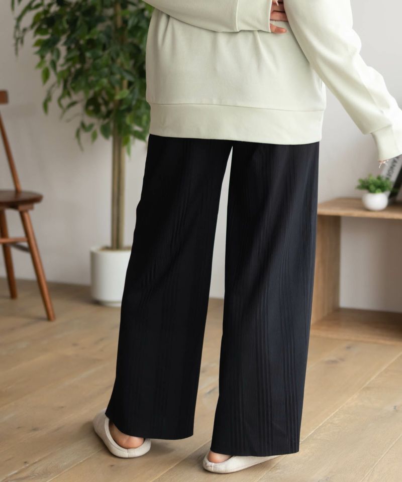 NAVY  ハピ楽 セルフカットランダムテレコパンツ レディース商品画像-8