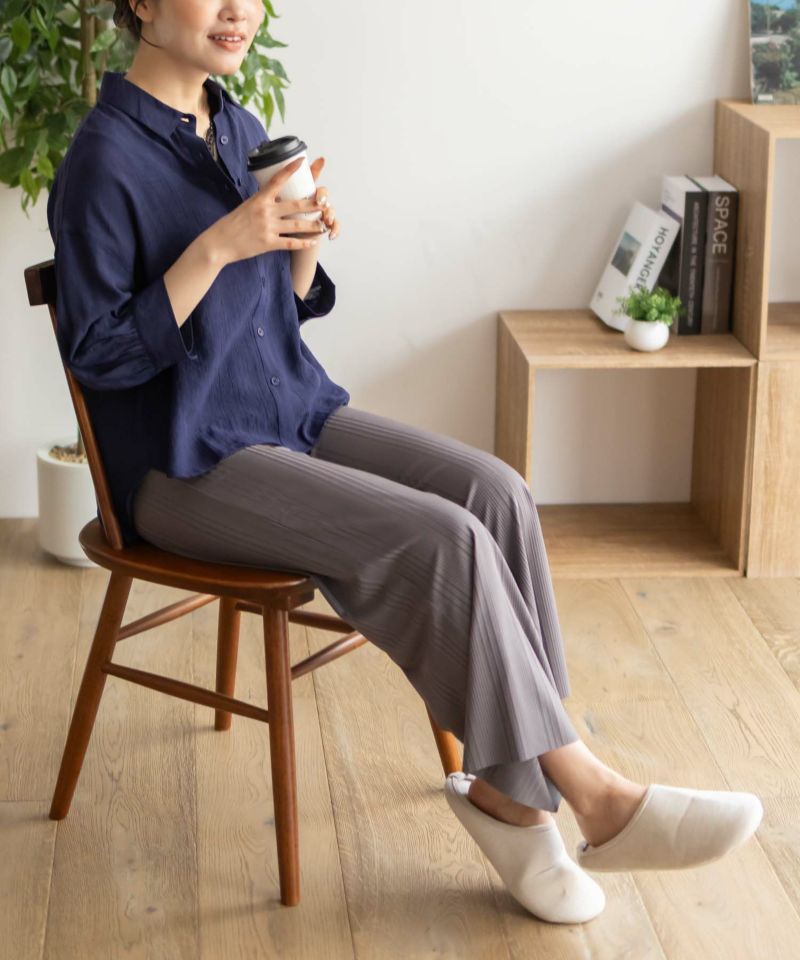 NAVY  ハピ楽 セルフカットランダムテレコパンツ レディース商品画像-12