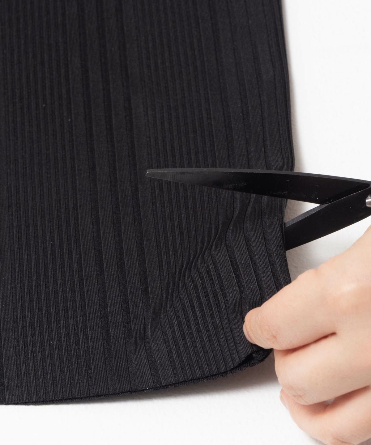 NAVY ハピ楽 セルフカットランダムテレコパンツ レディース