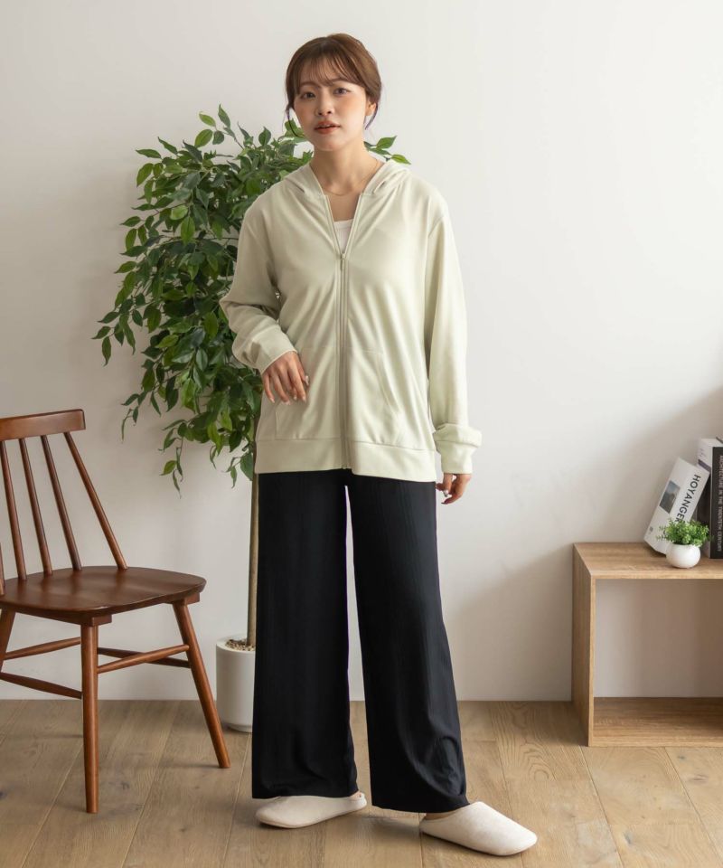 NAVY  ハピ楽 セルフカットランダムテレコパンツ レディース商品画像-25