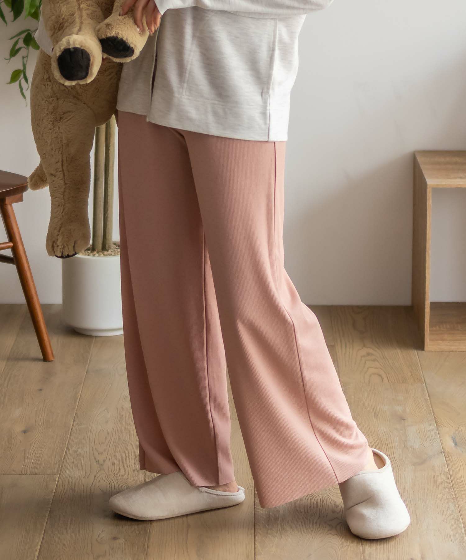 NAVY  ハピ楽 セルフカットドリスパンツ レディース商品画像-1