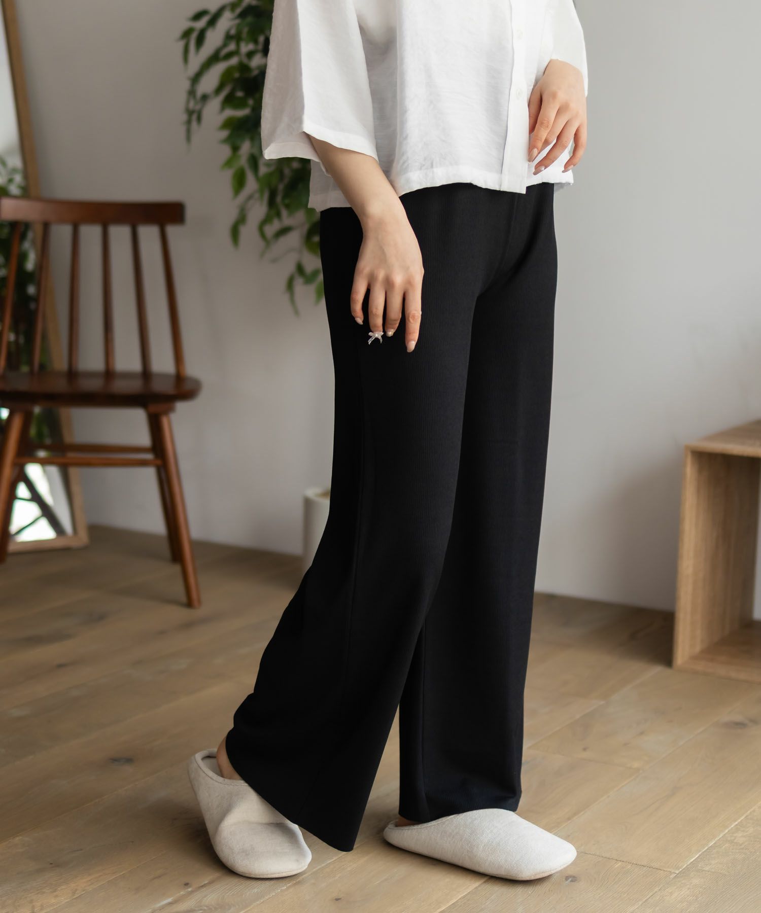 NAVY  ハピ楽 セルフカットドリスパンツ レディース商品サムネイル-2