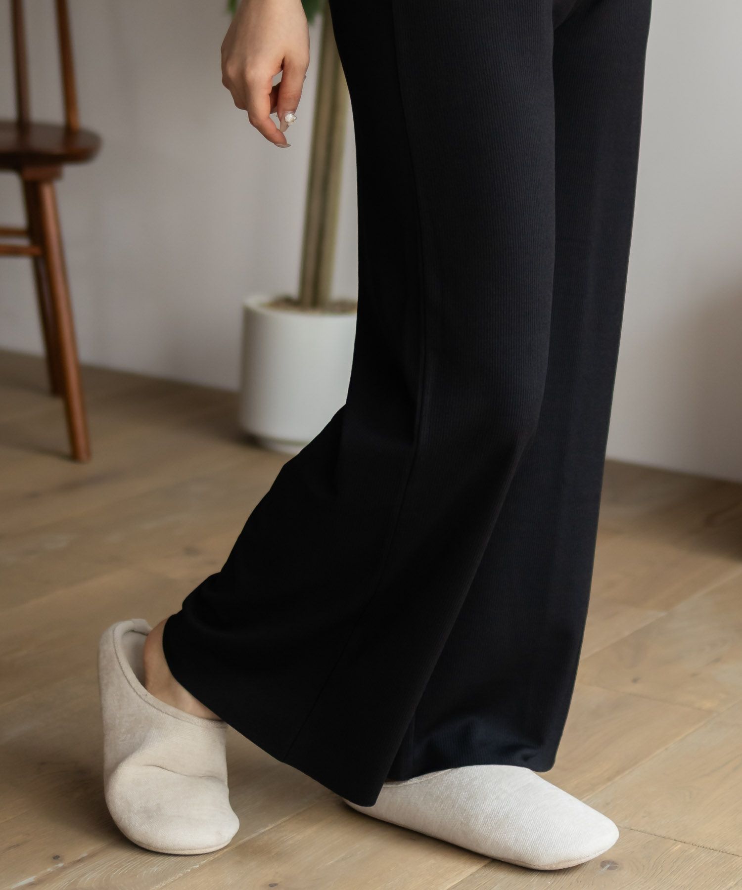 NAVY  ハピ楽 セルフカットドリスパンツ レディース商品画像-12