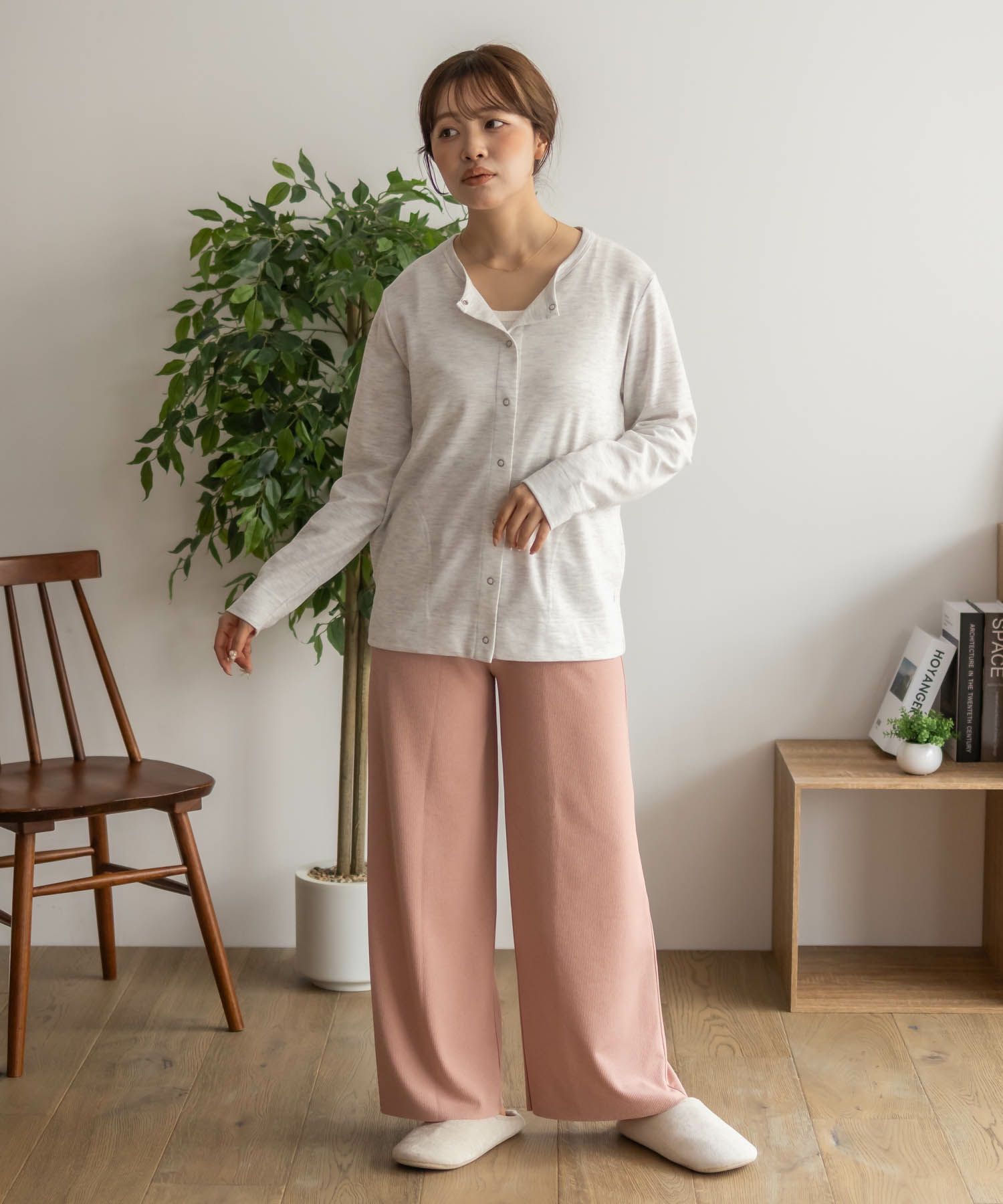 NAVY  ハピ楽 セルフカットドリスパンツ レディース商品画像-35