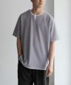 NAVY SARARI  接触冷感 キーネックフェイクレイヤードTシャツ メンズ メール便 対応商品商品サムネイル-6