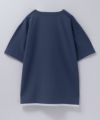 NAVY SARARI  接触冷感 キーネックフェイクレイヤードTシャツ メンズ メール便 対応商品商品サムネイル-28