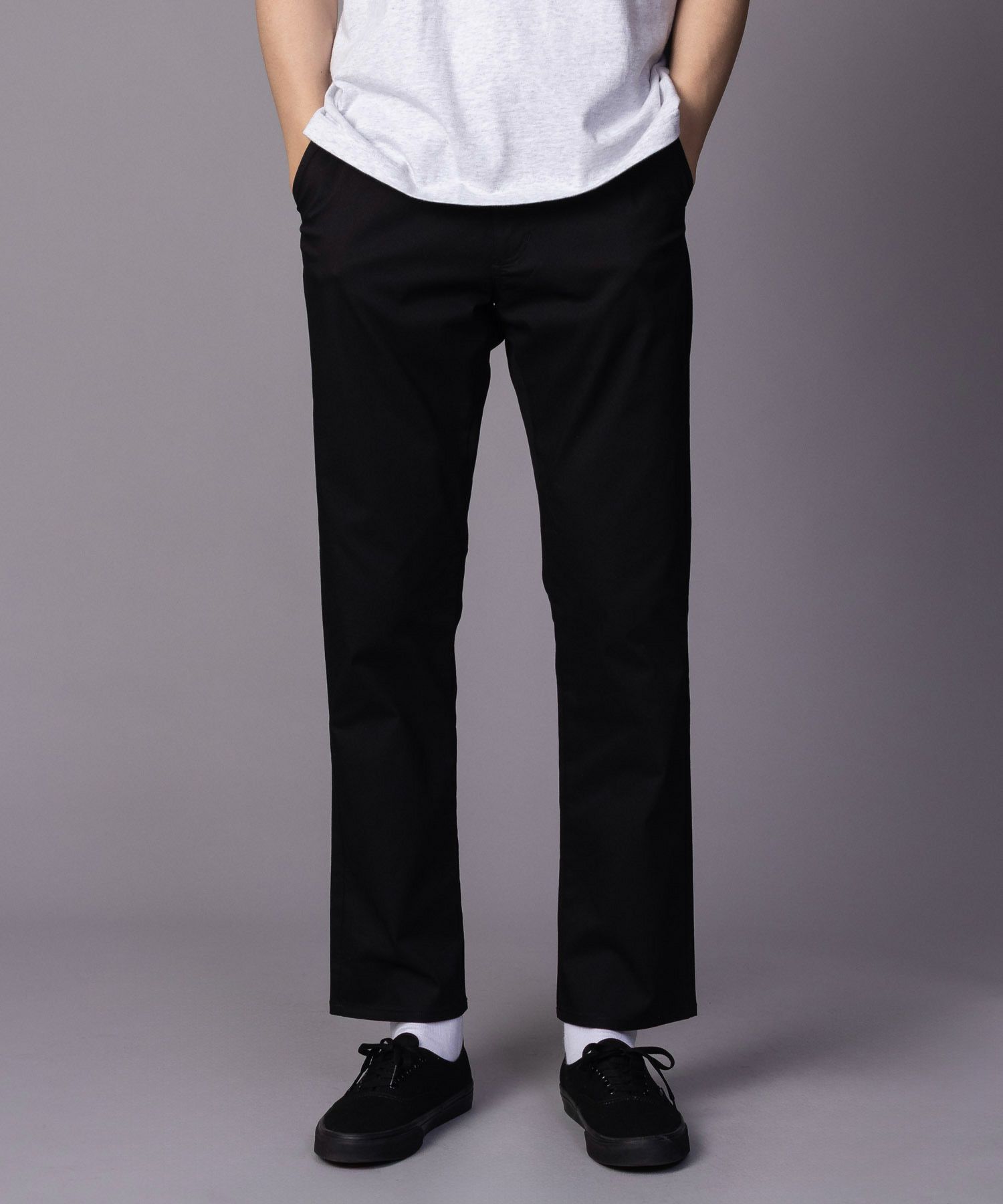 NAVY SARARI 裏メッシュドビーストレートパンツ メンズ商品サムネイル-5