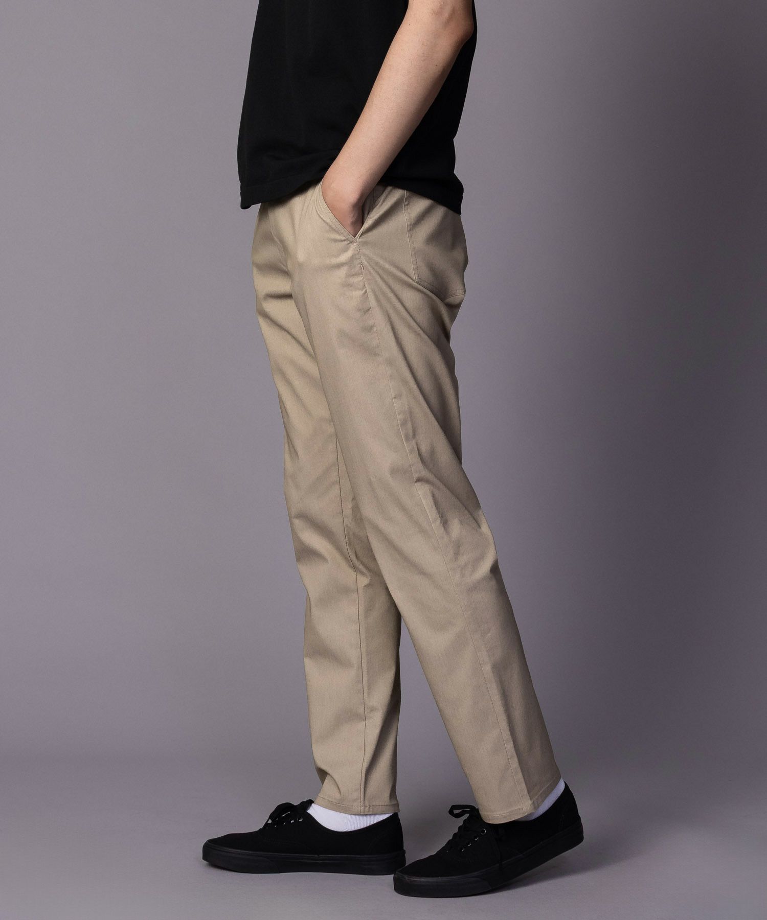 NAVY SARARI 裏メッシュドビーストレートパンツ メンズ商品画像-8