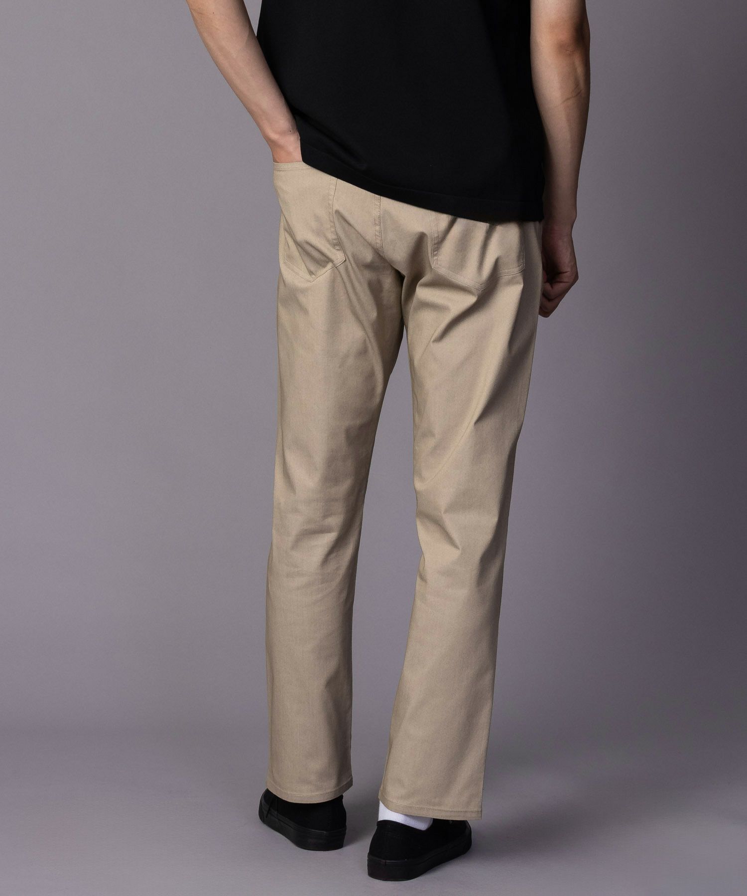 NAVY SARARI 裏メッシュドビーストレートパンツ メンズ商品サムネイル-9