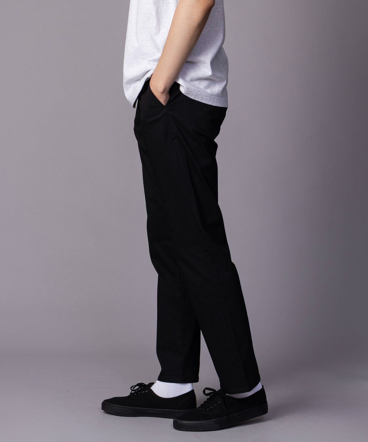 NAVY SARARI 裏メッシュドビーストレートパンツ メンズ商品画像-20