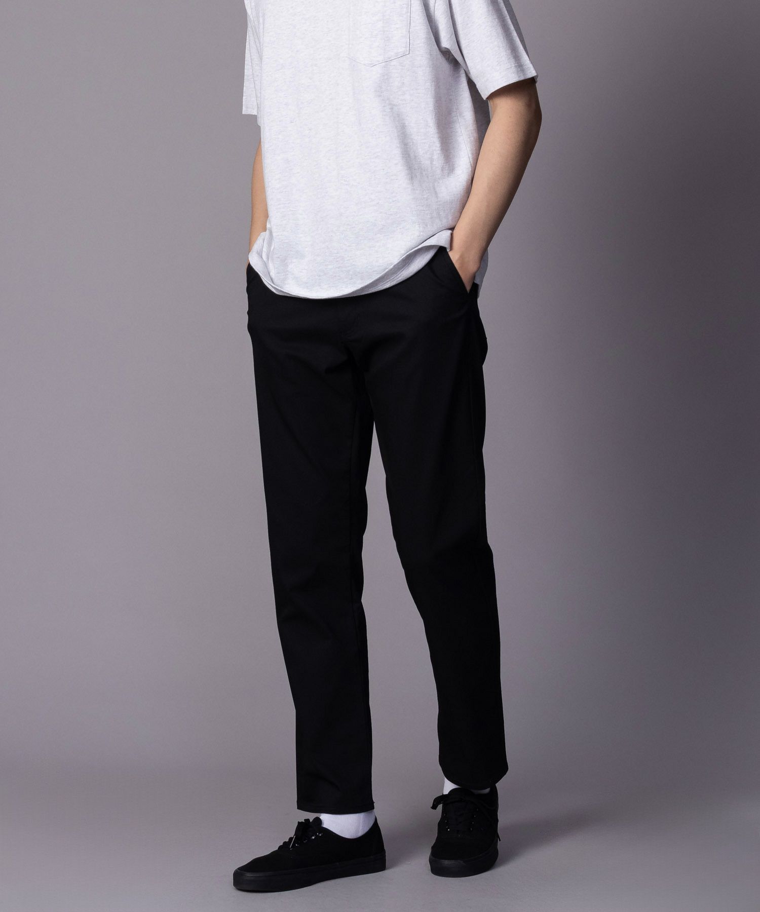 NAVY SARARI 裏メッシュドビーストレートパンツ メンズ商品サムネイル-21