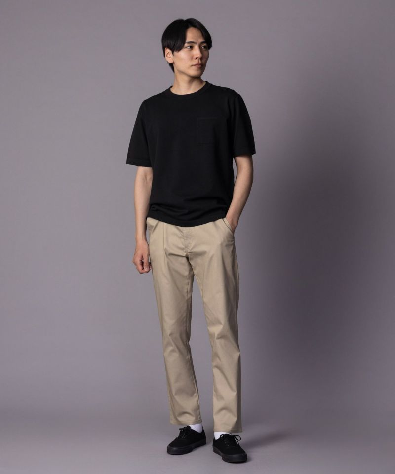 NAVY SARARI 裏メッシュドビーストレートパンツ メンズ NAVY SARARI 裏メッシュドビーストレートパンツ メンズ