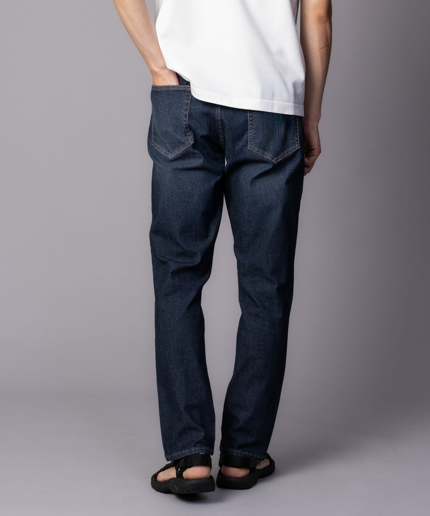 NAVY SARARI COOL デニムストレートパンツ メンズ商品サムネイル-8