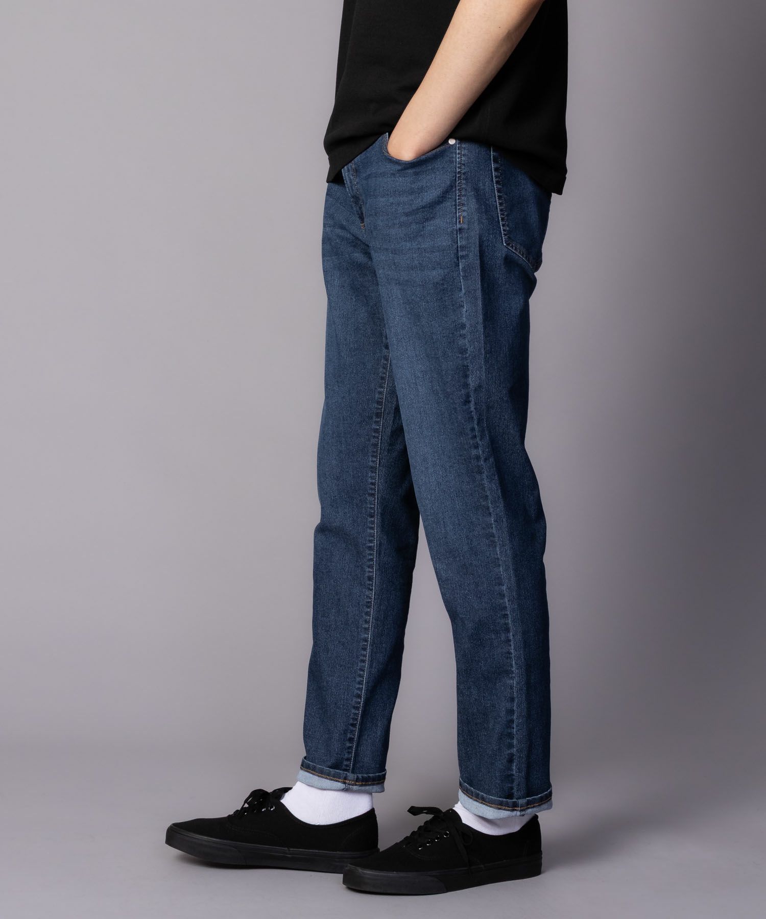 NAVY SARARI COOL デニムストレートパンツ メンズ商品サムネイル-12