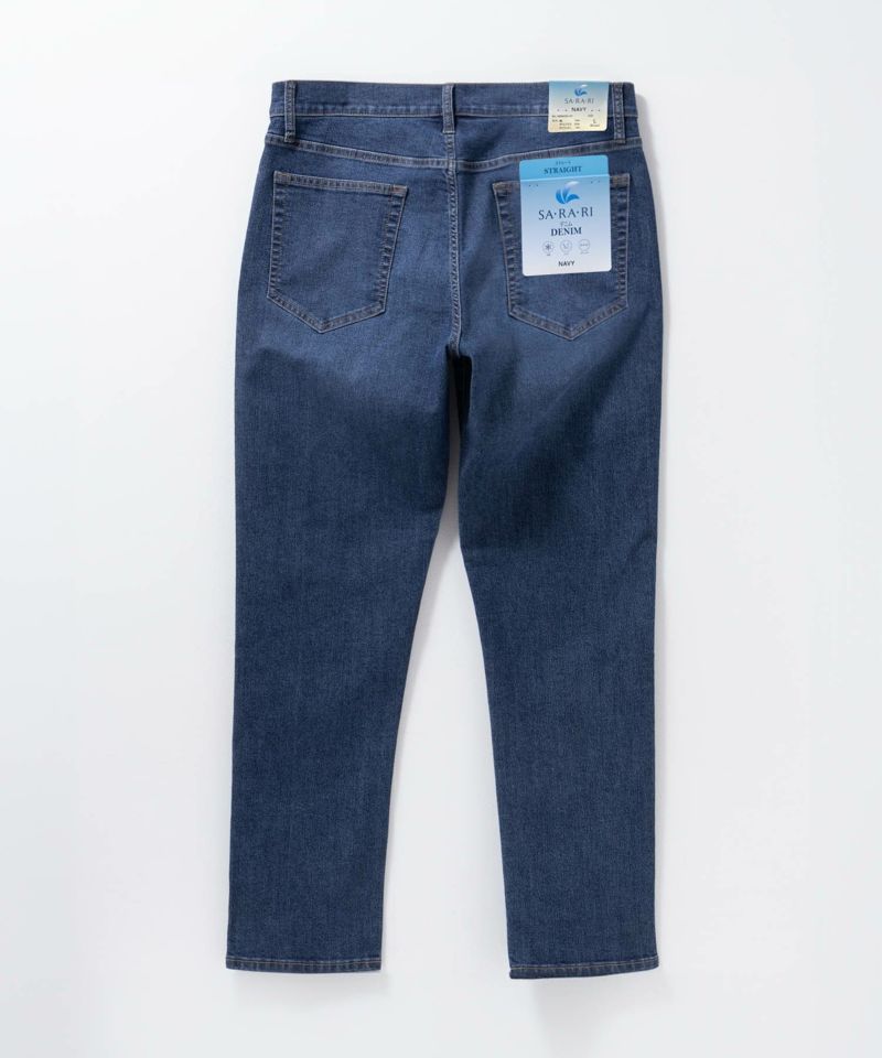 NAVY SARARI COOL デニムストレートパンツ メンズ商品画像-18