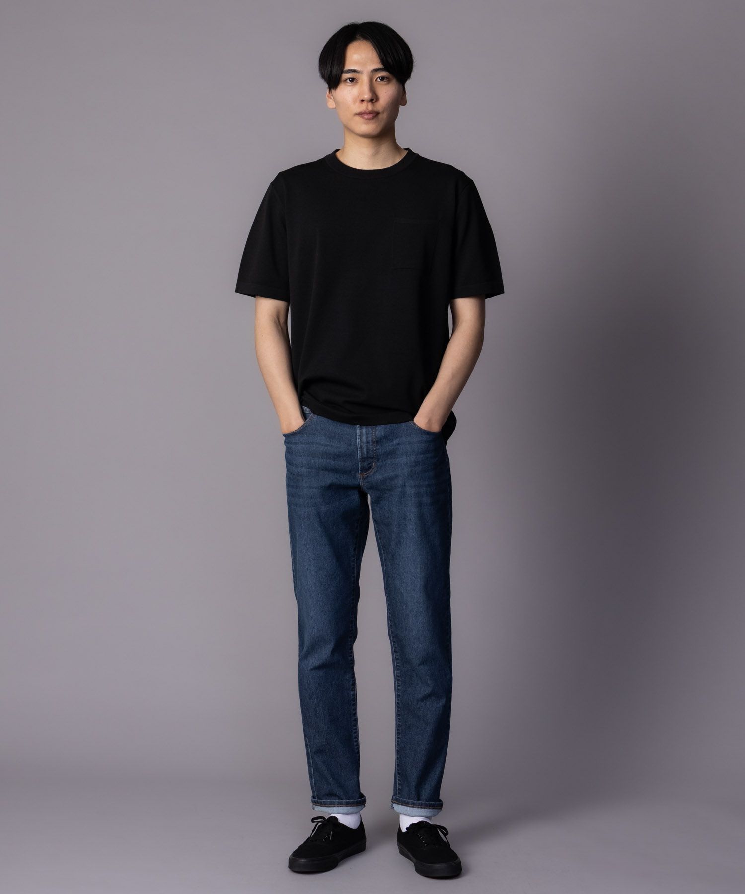 NAVY SARARI COOL デニムストレートパンツ メンズ商品サムネイル-25