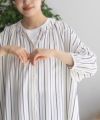 Howdy Marie  インドファブリック 7分袖バンドカラーチュニック レディース商品サムネイル-4