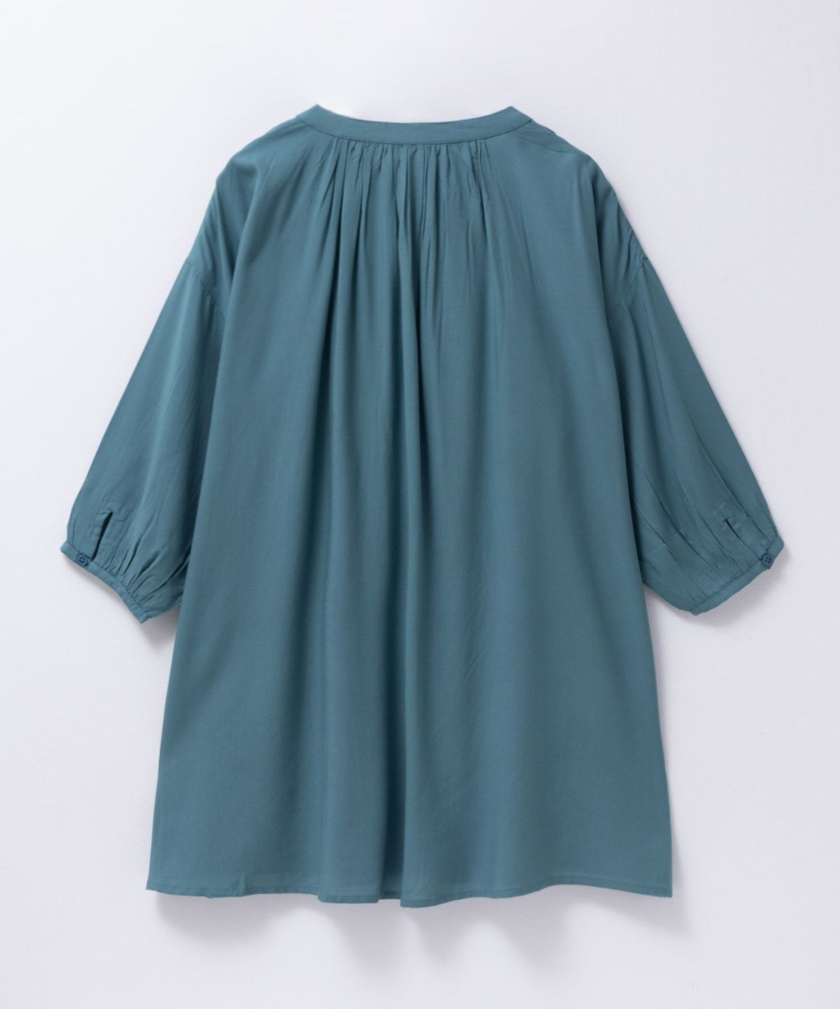 Howdy Marie インドファブリック 7分袖バンドカラーチュニック レディース