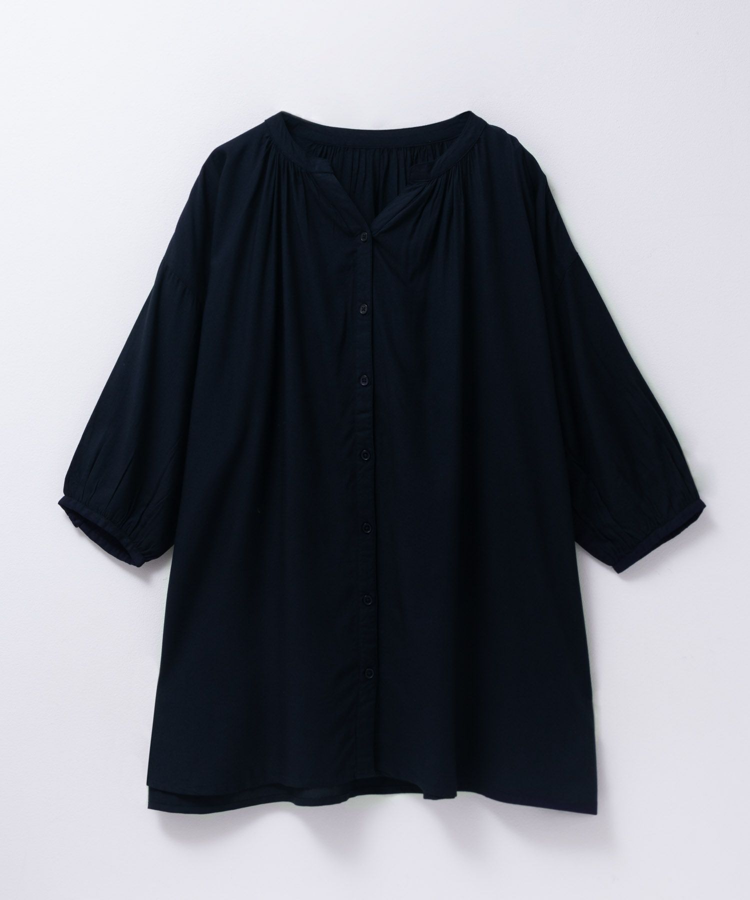 Howdy Marie インドファブリック 7分袖バンドカラーチュニック レディース商品画像-22