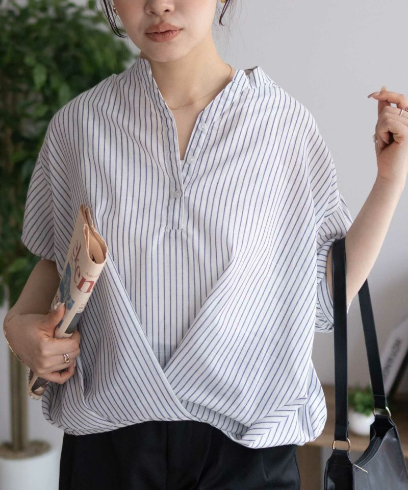 nAvy 裾タックスキッパーブラウス レディース商品画像-1