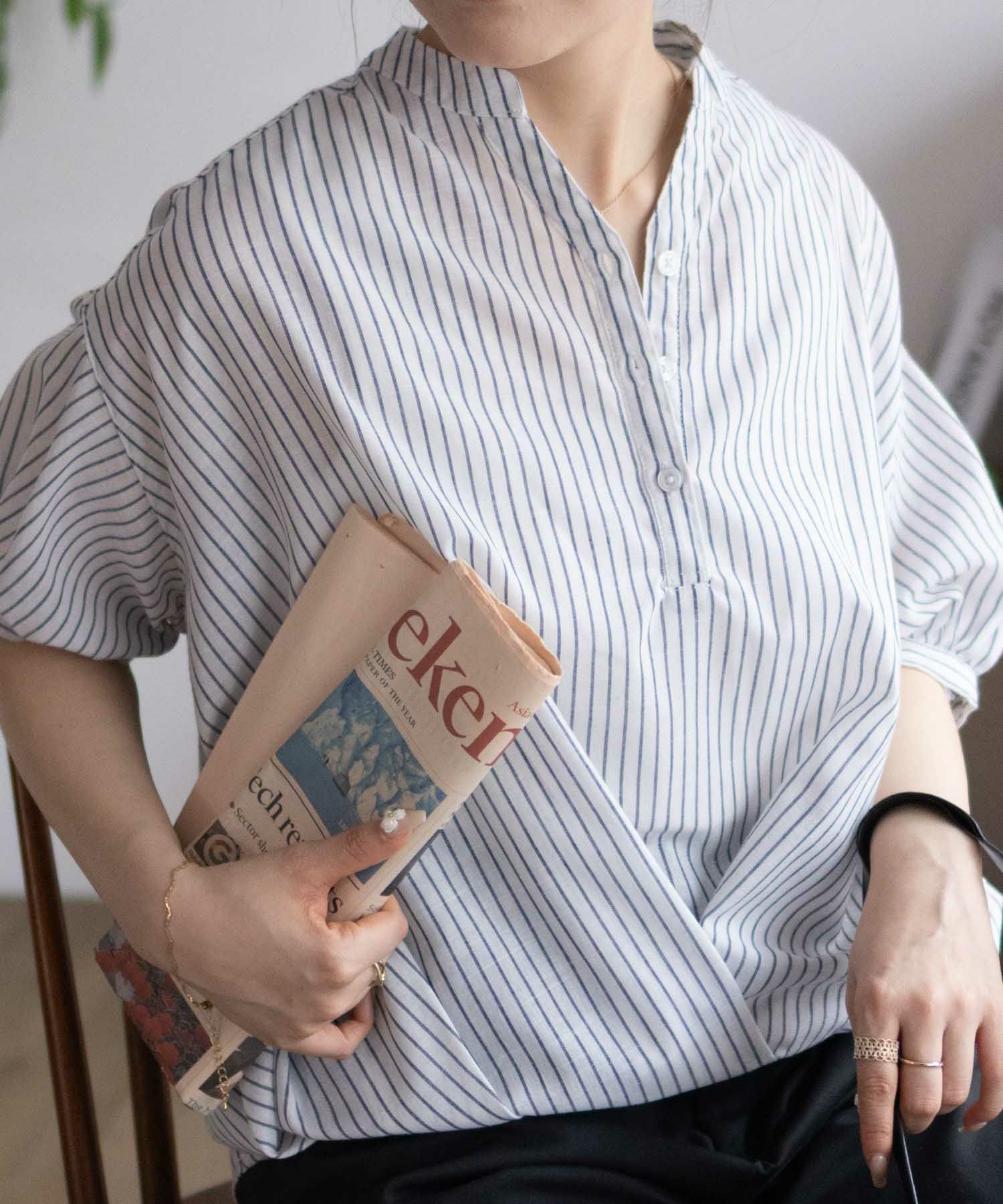 nAvy 裾タックスキッパーブラウス レディース商品画像-6