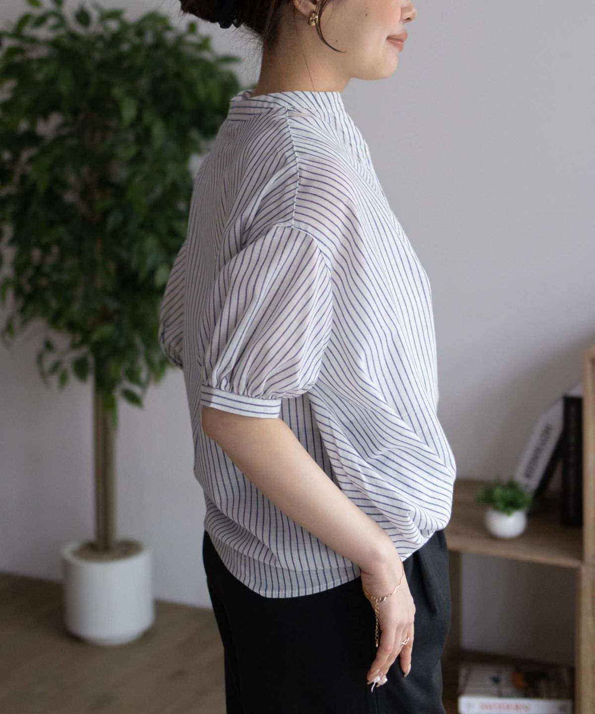 nAvy 裾タックスキッパーブラウス レディース