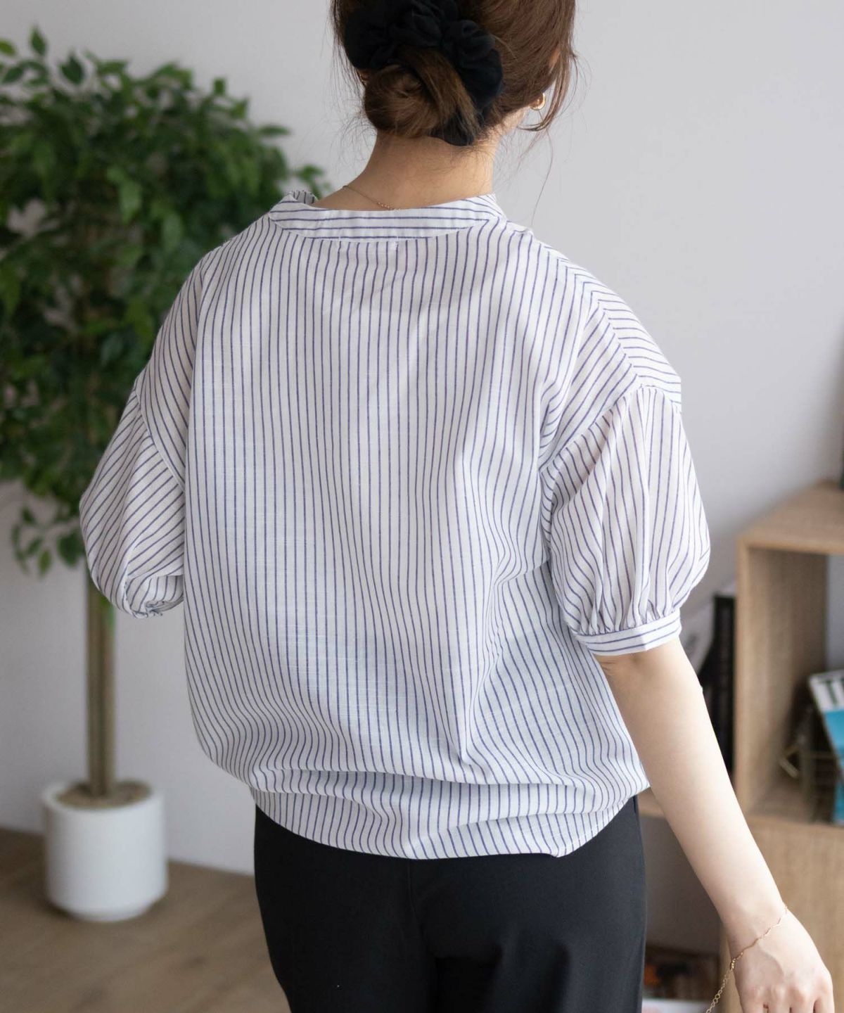 nAvy 裾タックスキッパーブラウス レディース