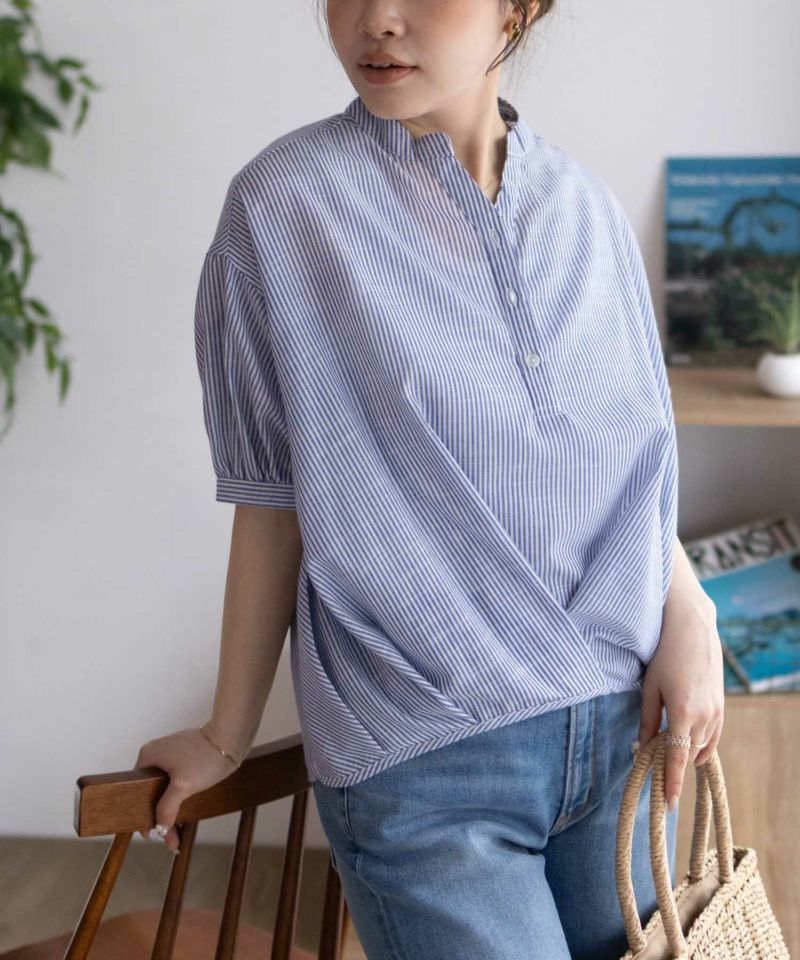 nAvy 裾タックスキッパーブラウス レディース商品画像-16