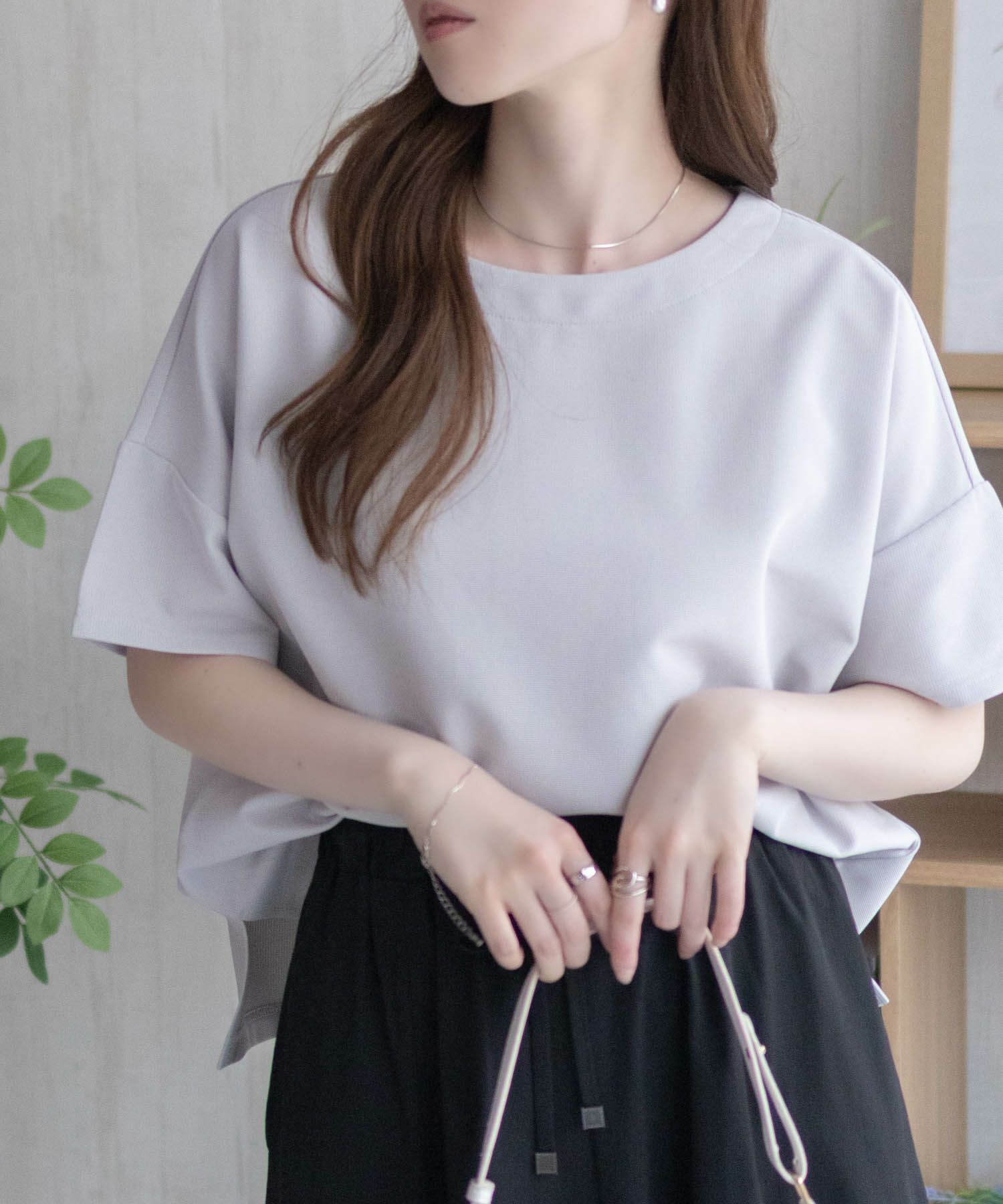 nAvy SARARI ミニワッフルスリットプルオーバー レディース ネコポス 対応商品