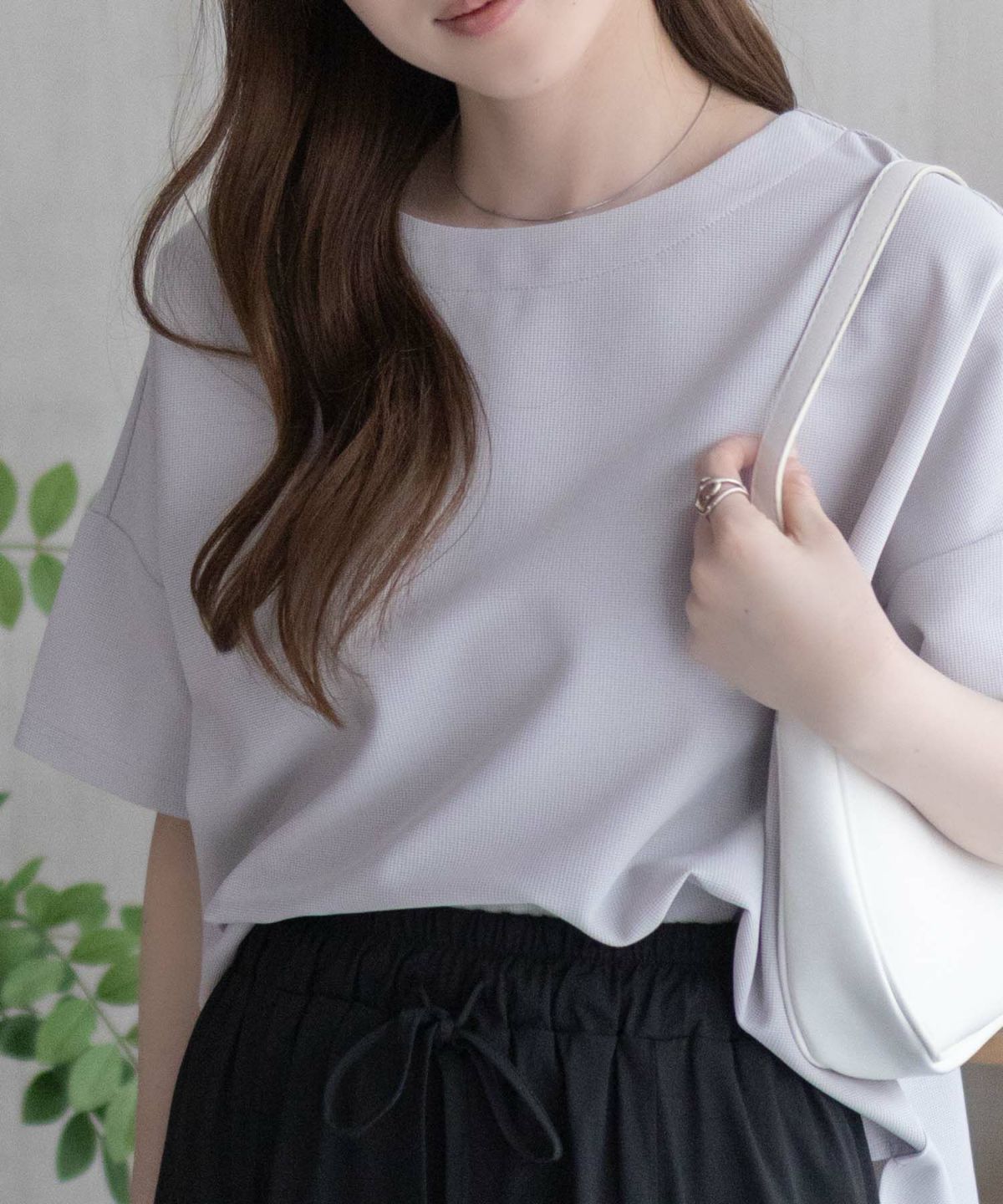 nAvy SARARI ミニワッフルスリットプルオーバー レディース ネコポス 対応商品