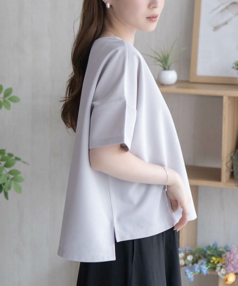 nAvy SARARI  ミニワッフルスリットプルオーバー レディース メール便 対応商品商品画像-8