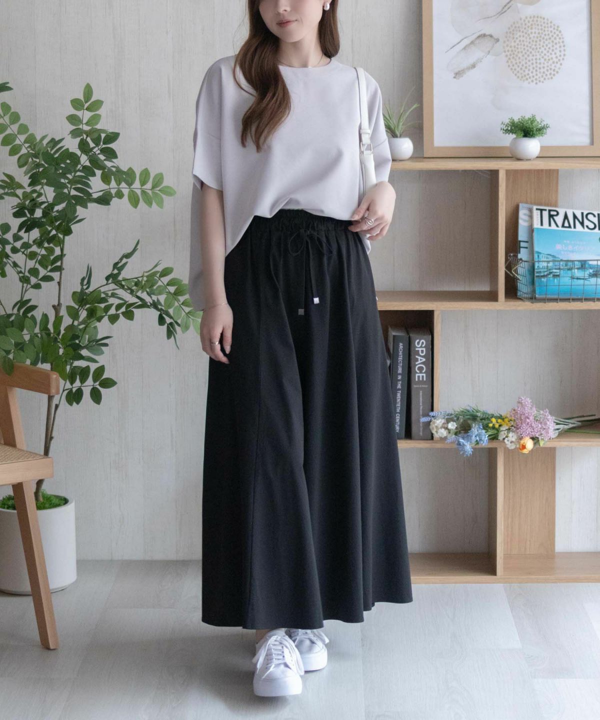 nAvy SARARI ミニワッフルスリットプルオーバー レディース ネコポス 対応商品