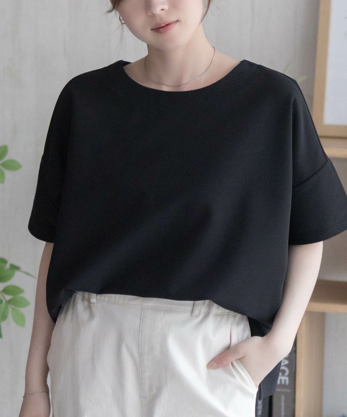 nAvy SARARI ミニワッフルスリットプルオーバー レディース ネコポス 対応商品