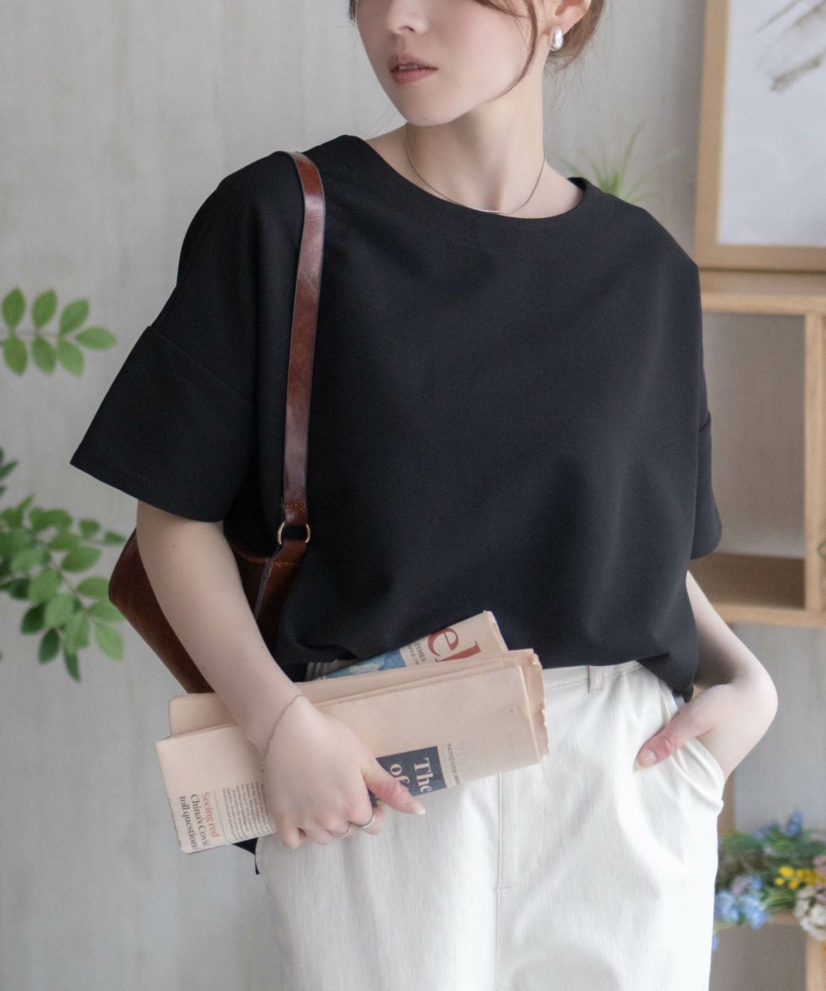 nAvy SARARI ミニワッフルスリットプルオーバー レディース ネコポス 対応商品