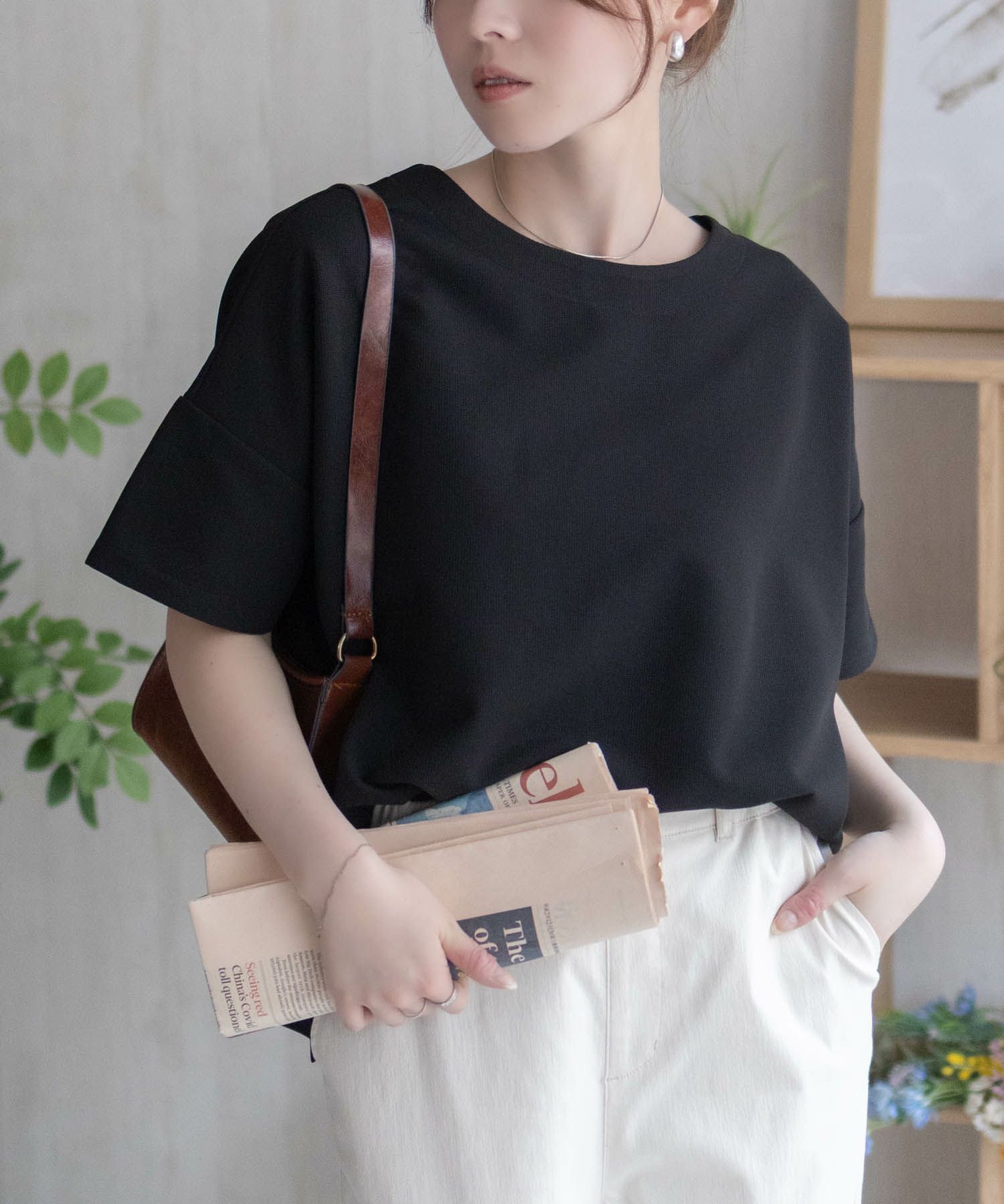 nAvy SARARI ミニワッフルスリットプルオーバー レディース ネコポス 対応商品