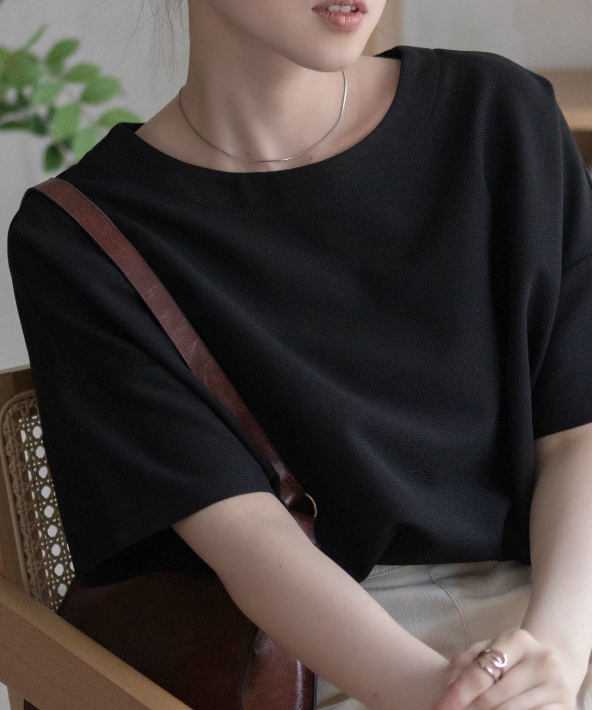 nAvy SARARI ミニワッフルスリットプルオーバー レディース ネコポス 対応商品