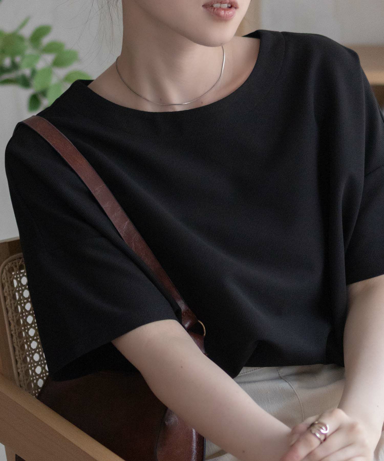 nAvy SARARI ミニワッフルスリットプルオーバー レディース ネコポス 対応商品