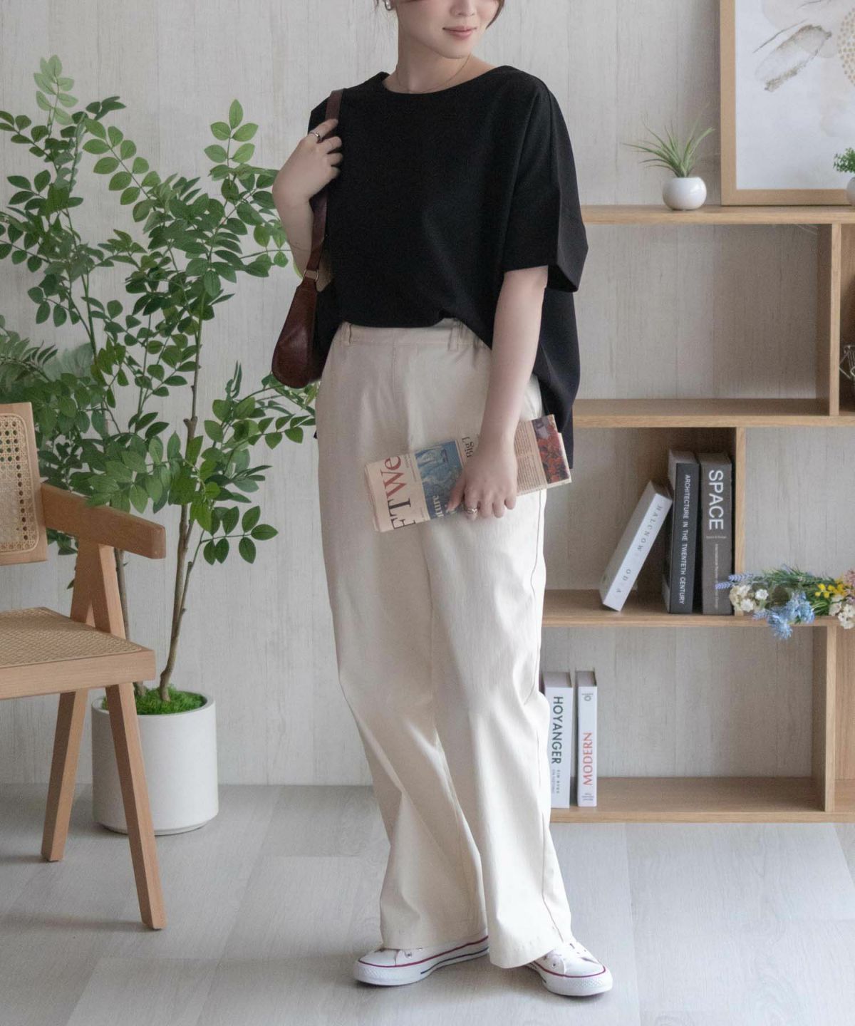 nAvy SARARI ミニワッフルスリットプルオーバー レディース ネコポス 対応商品