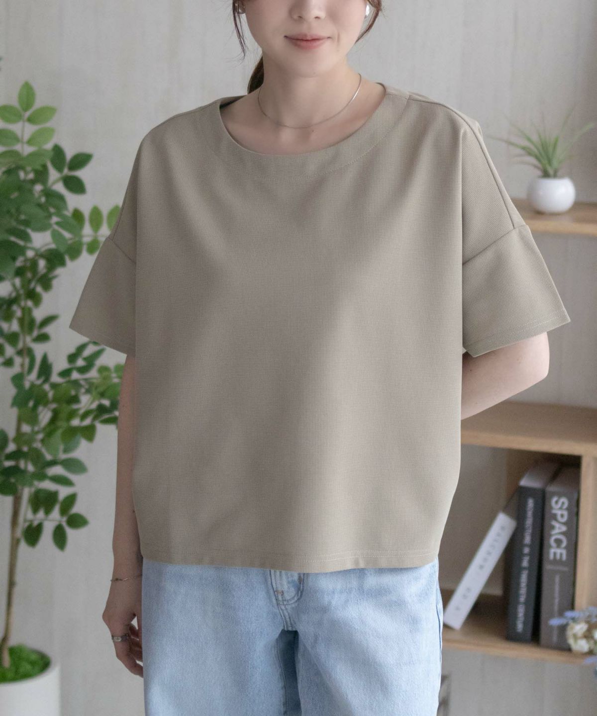 nAvy SARARI ミニワッフルスリットプルオーバー レディース ネコポス 対応商品