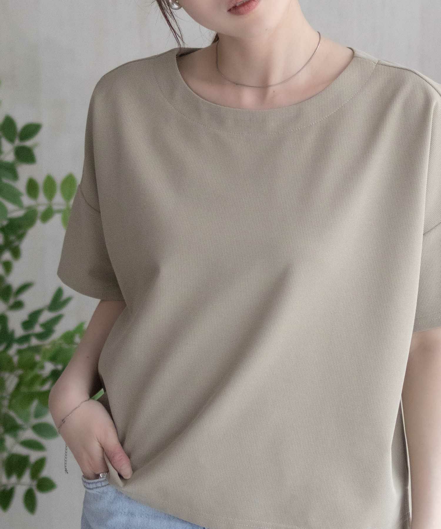 nAvy SARARI ミニワッフルスリットプルオーバー レディース ネコポス 対応商品