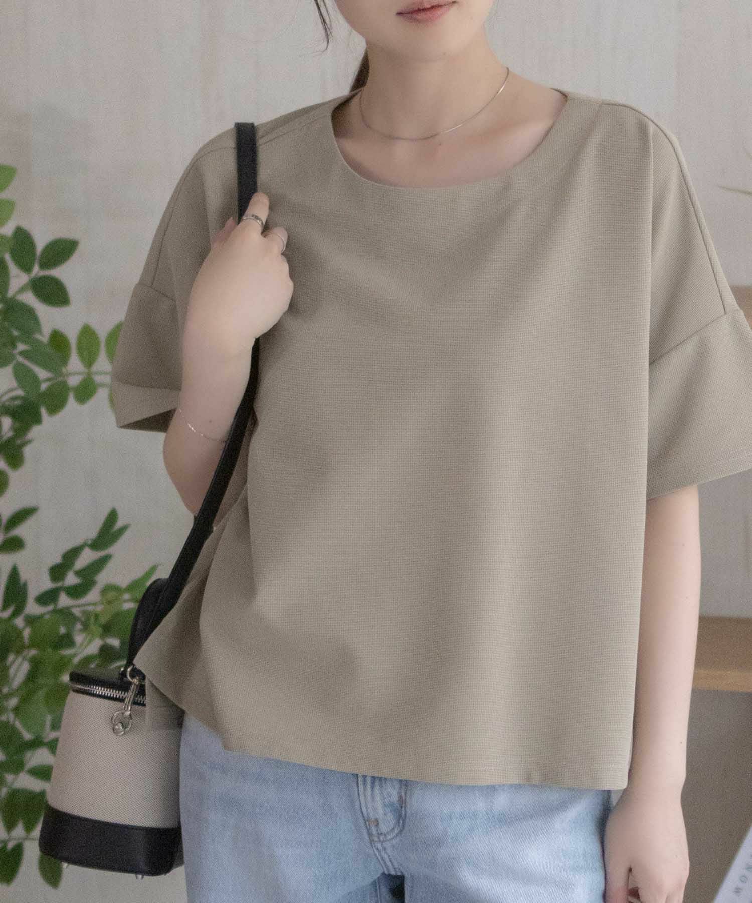 nAvy SARARI ミニワッフルスリットプルオーバー レディース ネコポス 対応商品