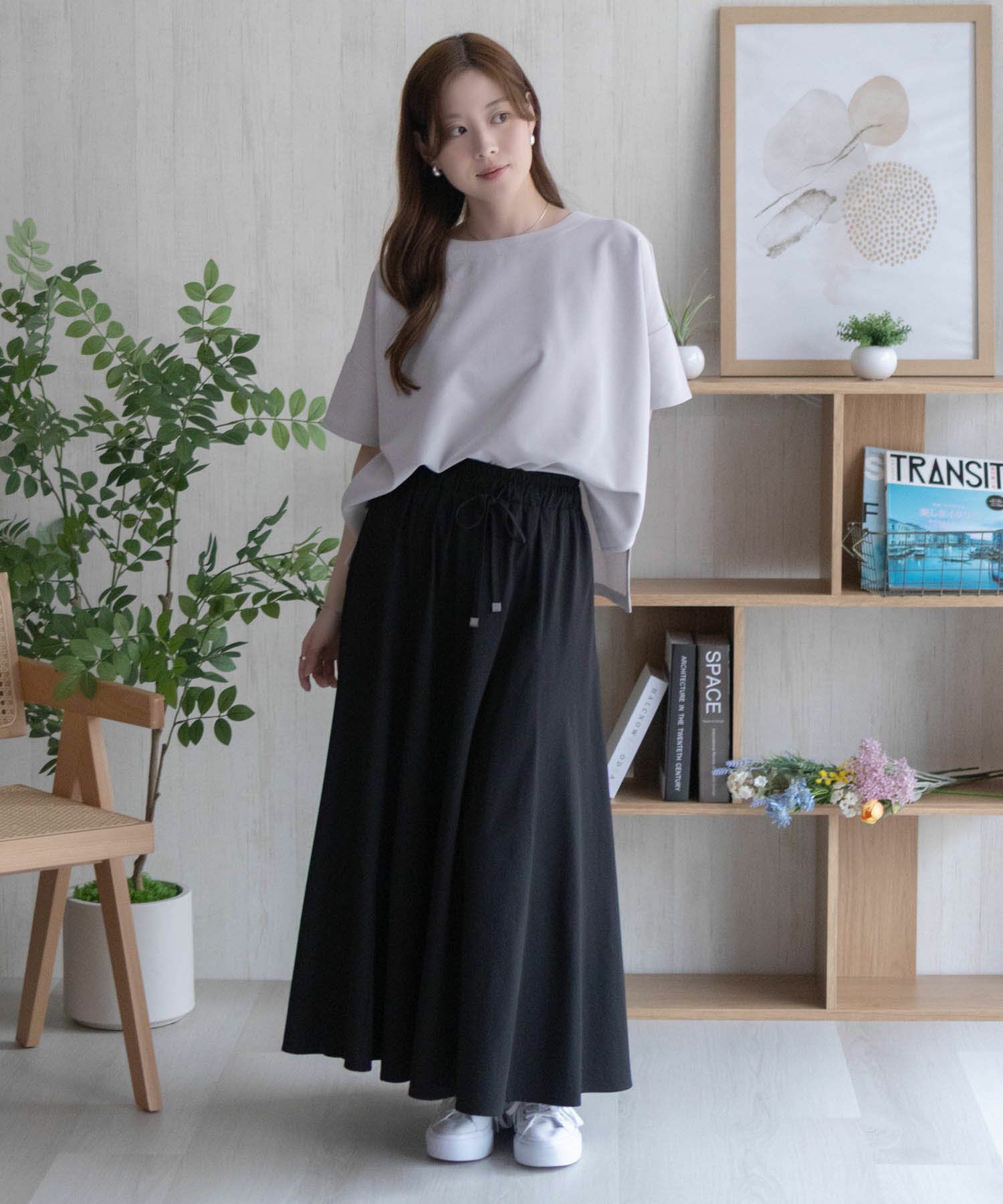 nAvy SARARI ミニワッフルスリットプルオーバー レディース ネコポス 対応商品