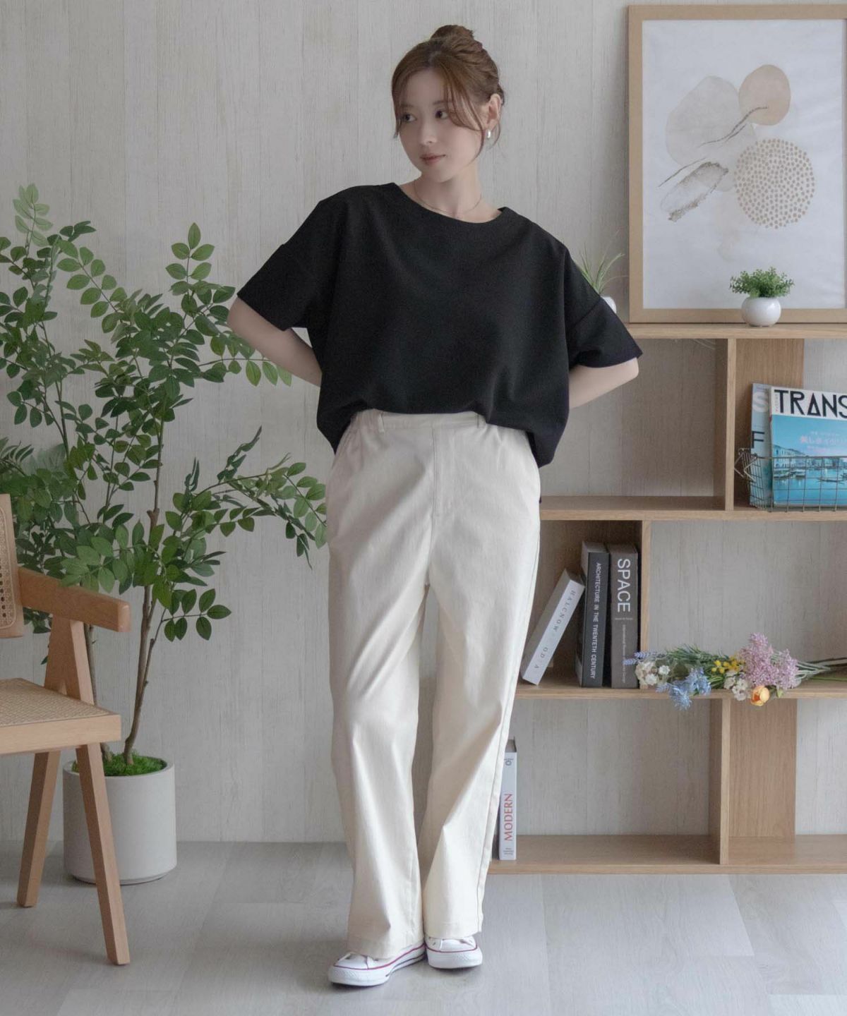 nAvy SARARI ミニワッフルスリットプルオーバー レディース ネコポス 対応商品