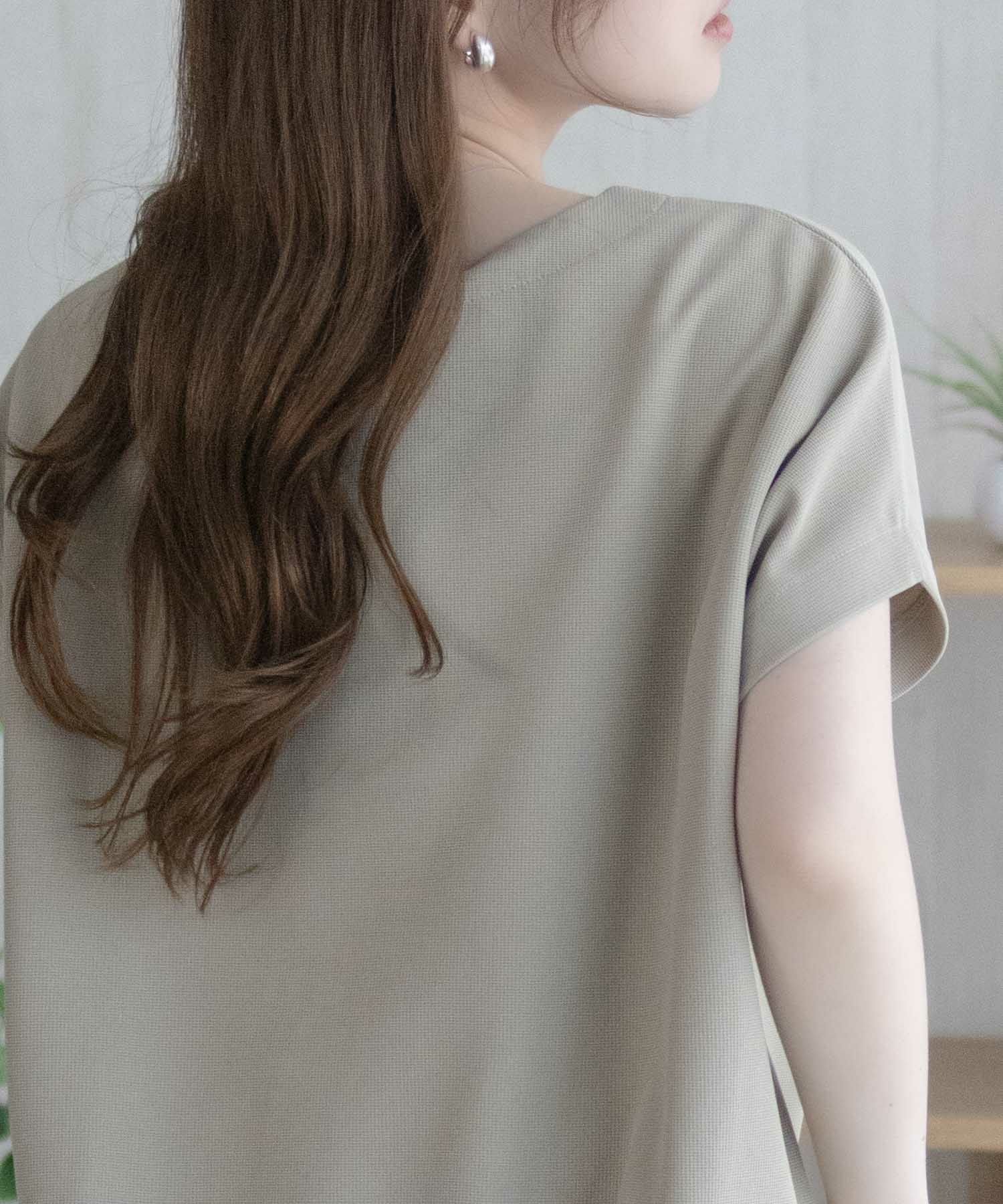 nAvy SARARI ミニワッフル裾タックプルオーバー レディース ネコポス 対応商品