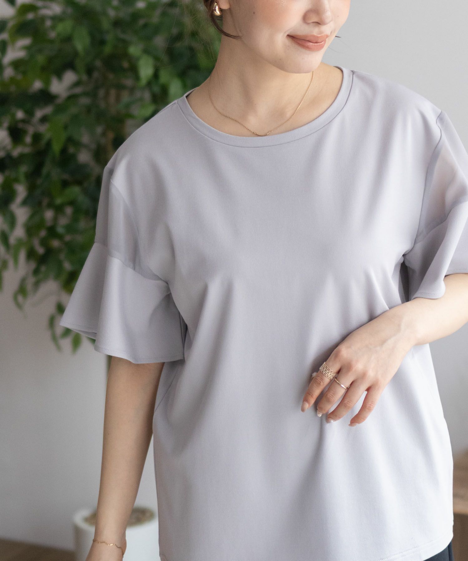 Howdy Marie 袖シアープルオーバー レディース メール便 対応商品商品サムネイル-1