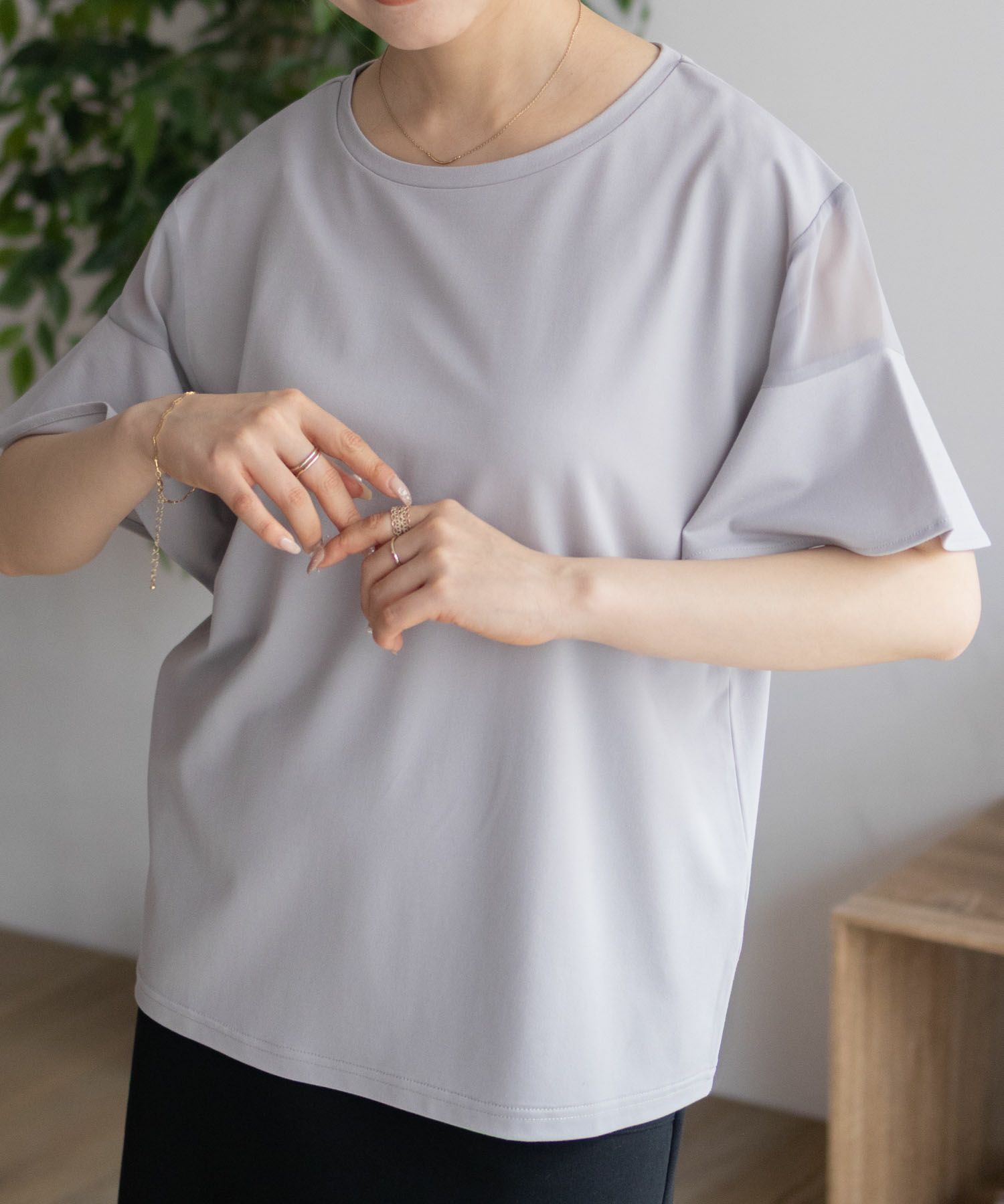 Howdy Marie 袖シアープルオーバー レディース メール便 対応商品商品サムネイル-4