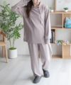 NAVY ポンチ素材 もちもちスウェット上下セット レディース